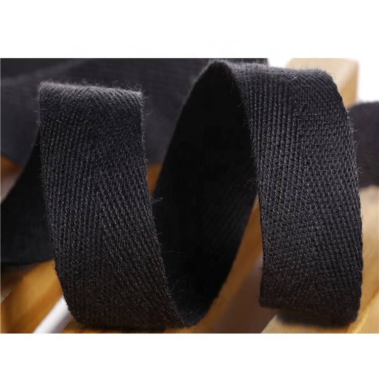 10-50mm 25mm 38mm Customized Woven Canvas Belt Black Cotton Webbing For Bags